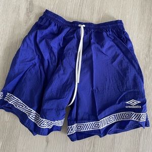 L vintage umbro soccer shorts